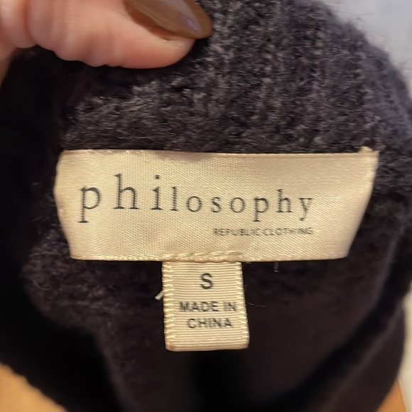 EUC Philosophy Navy Wool Sweater SZ S - Picture 6 of 6